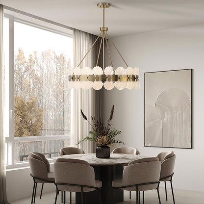 Bancroft Chandelier in dining room.