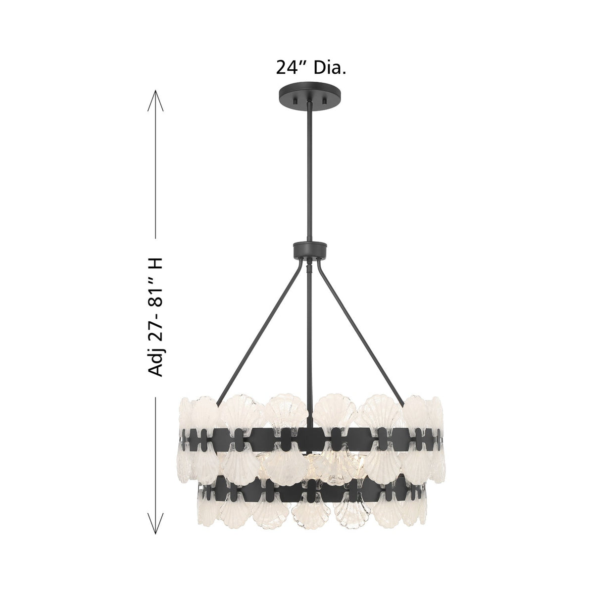 Bancroft Chandelier - line drawing.