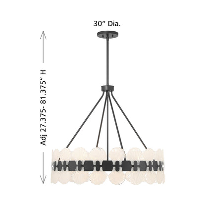 Bancroft Chandelier - line drawing.