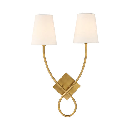 Barclay Wall Light in Warm Brass.
