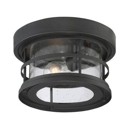 Barrett Outdoor Flush Mount Ceiling Light in Detail.