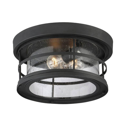 Barrett Outdoor Flush Mount Ceiling Light in Detail.