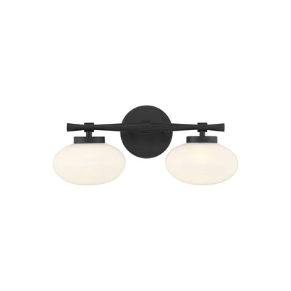 Barrow Bath Vanity Light in Matte Black (2-Light).