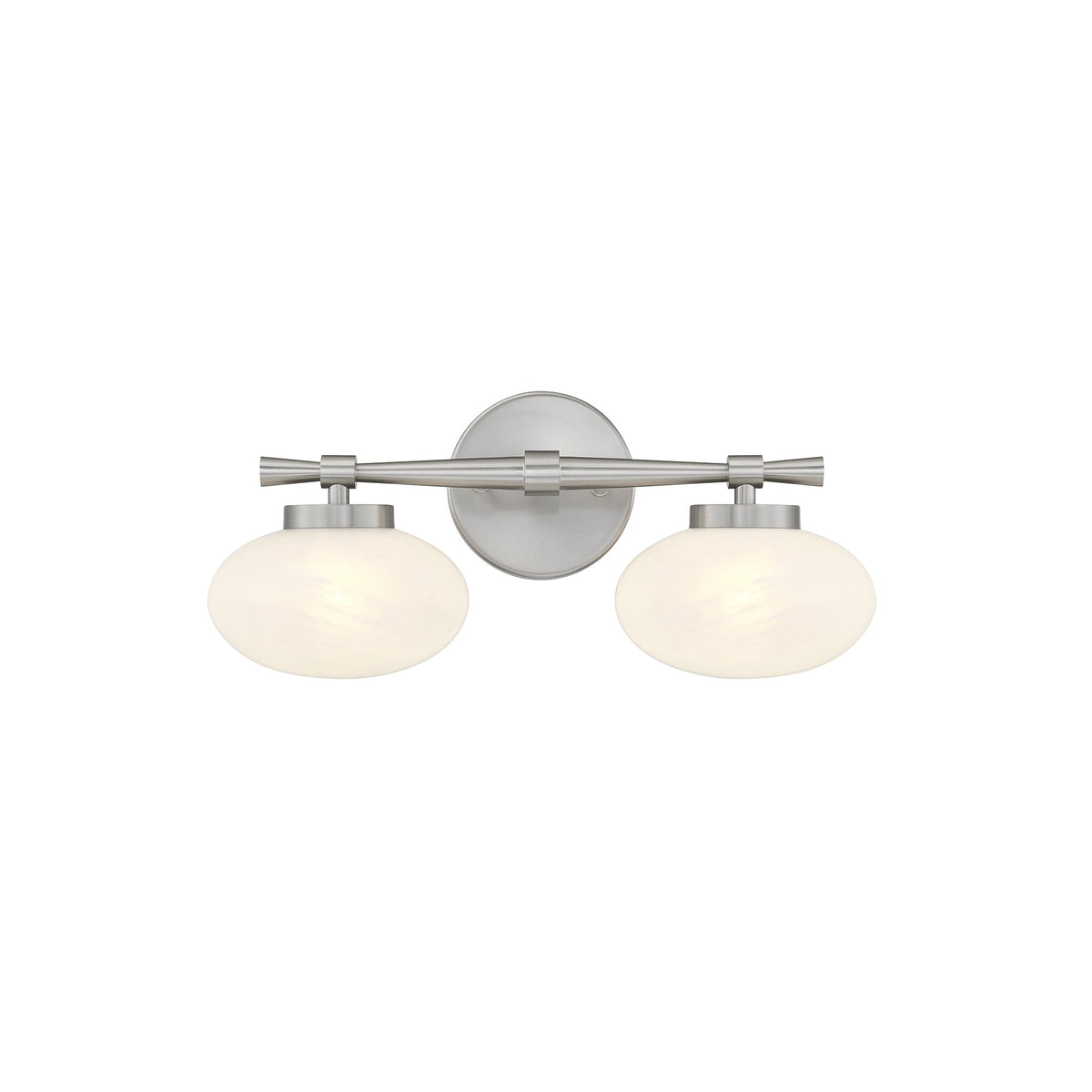 Barrow Bath Vanity Light in Satin Nickel (2-Light).