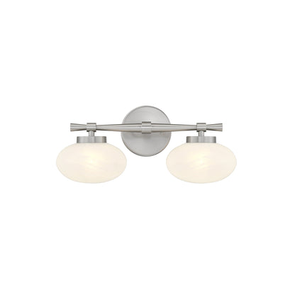 Barrow Bath Vanity Light in Satin Nickel (2-Light).