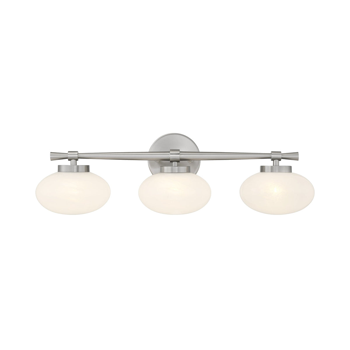Barrow Bath Vanity Light in Satin Nickel (3-Light).