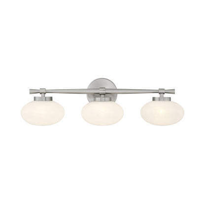 Barrow Bath Vanity Light in Satin Nickel (3-Light).