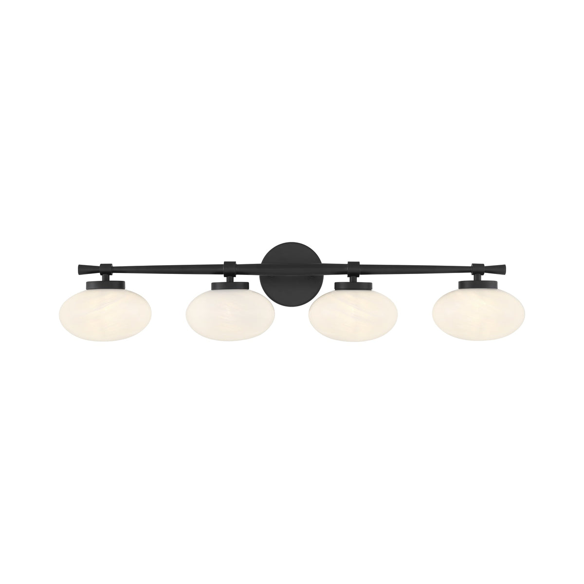 Barrow Bath Vanity Light in Matte Black (4-Light).