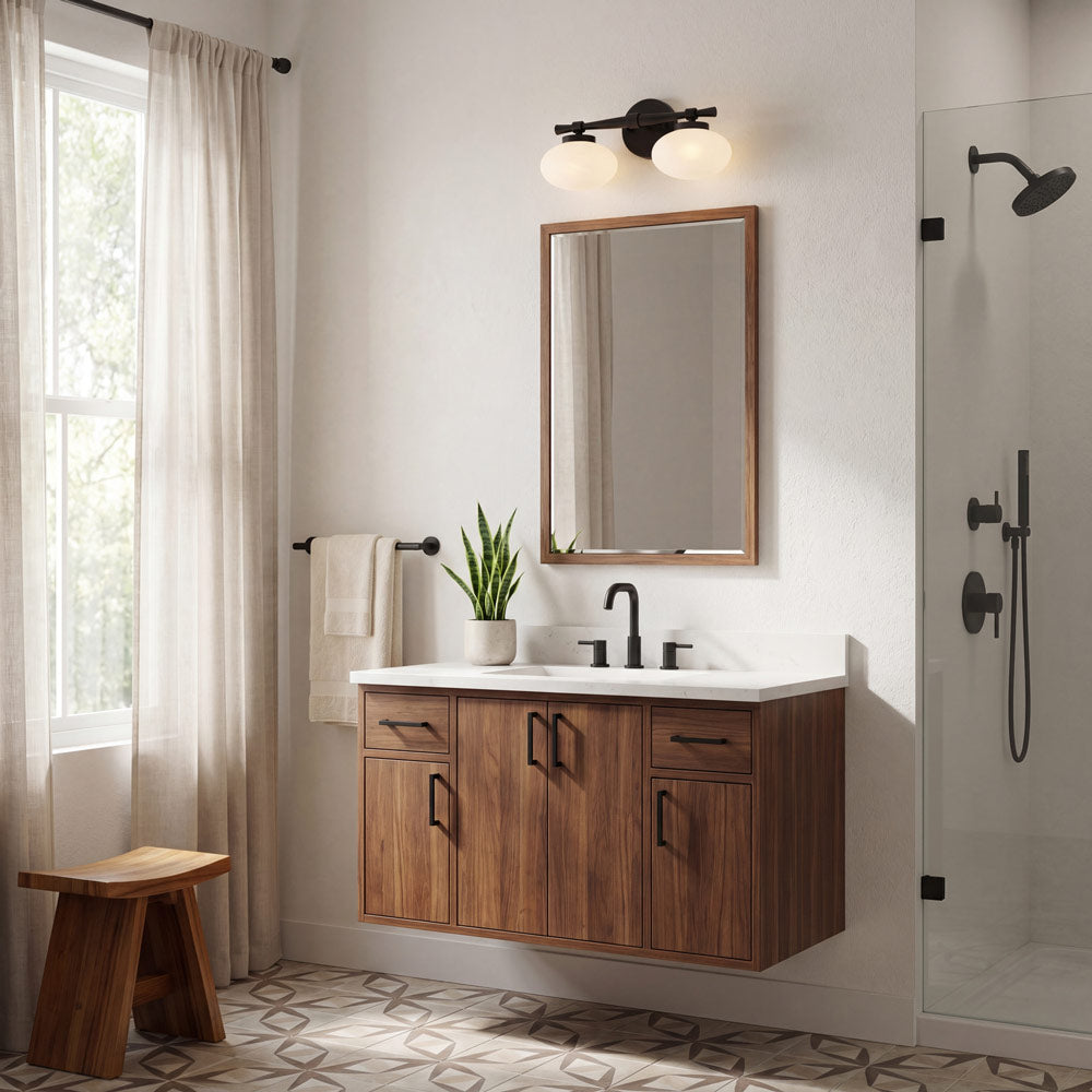 Barrow Bath Vanity Light in bathroom.
