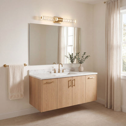 Beale LED Bath Vanity Light in bathroom.