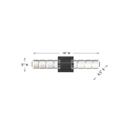 Beale LED Bath Vanity Light - line drawing.