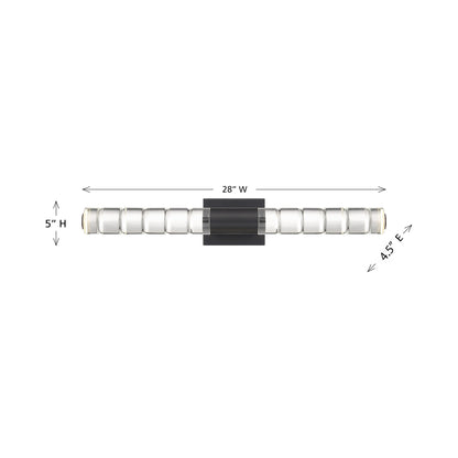 Beale LED Bath Vanity Light - line drawing.