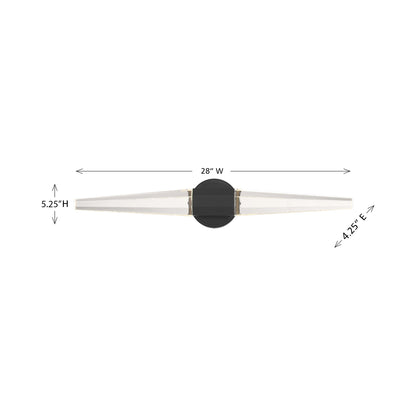 Beaumont LED Bath Vanity Light - line drawing.