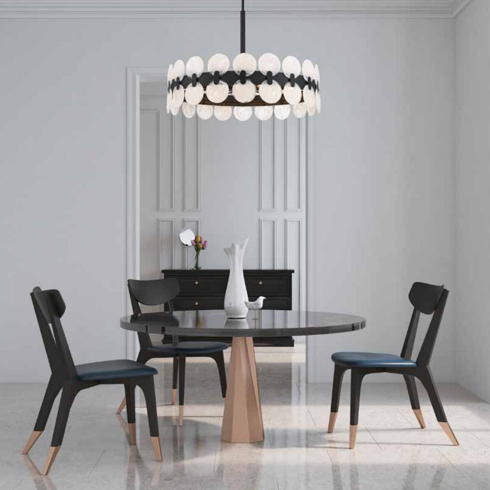 Boca LED Chandelier in living room.