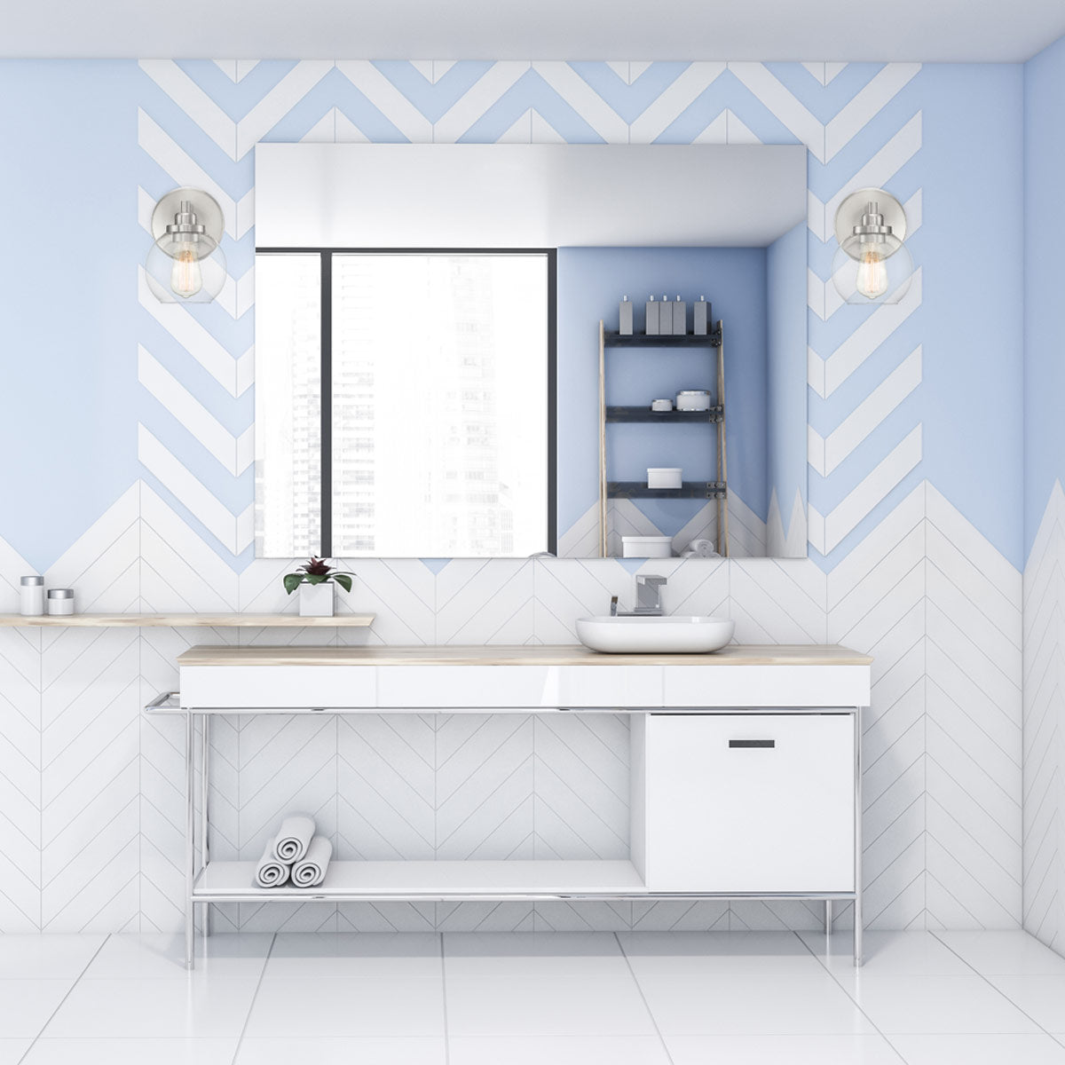 Carson Bath Wall Light in bathroom.