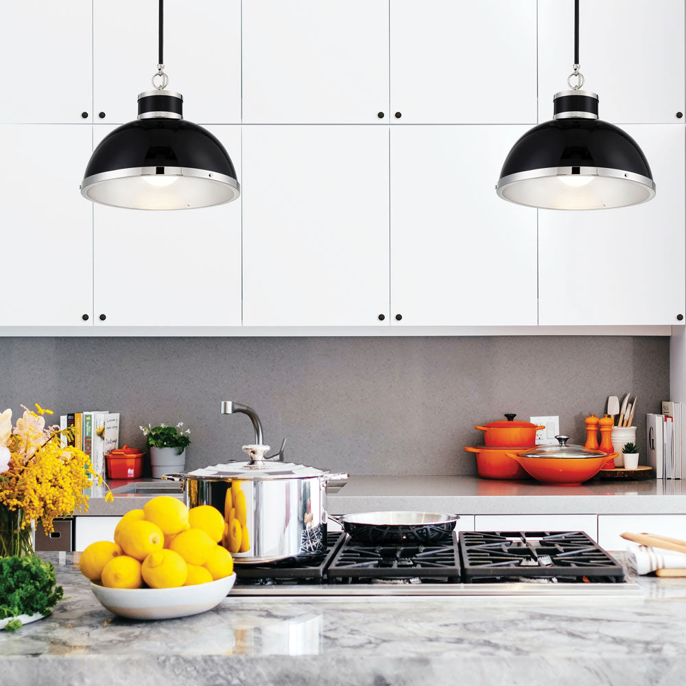 Corning Pendant Light in kitchen.