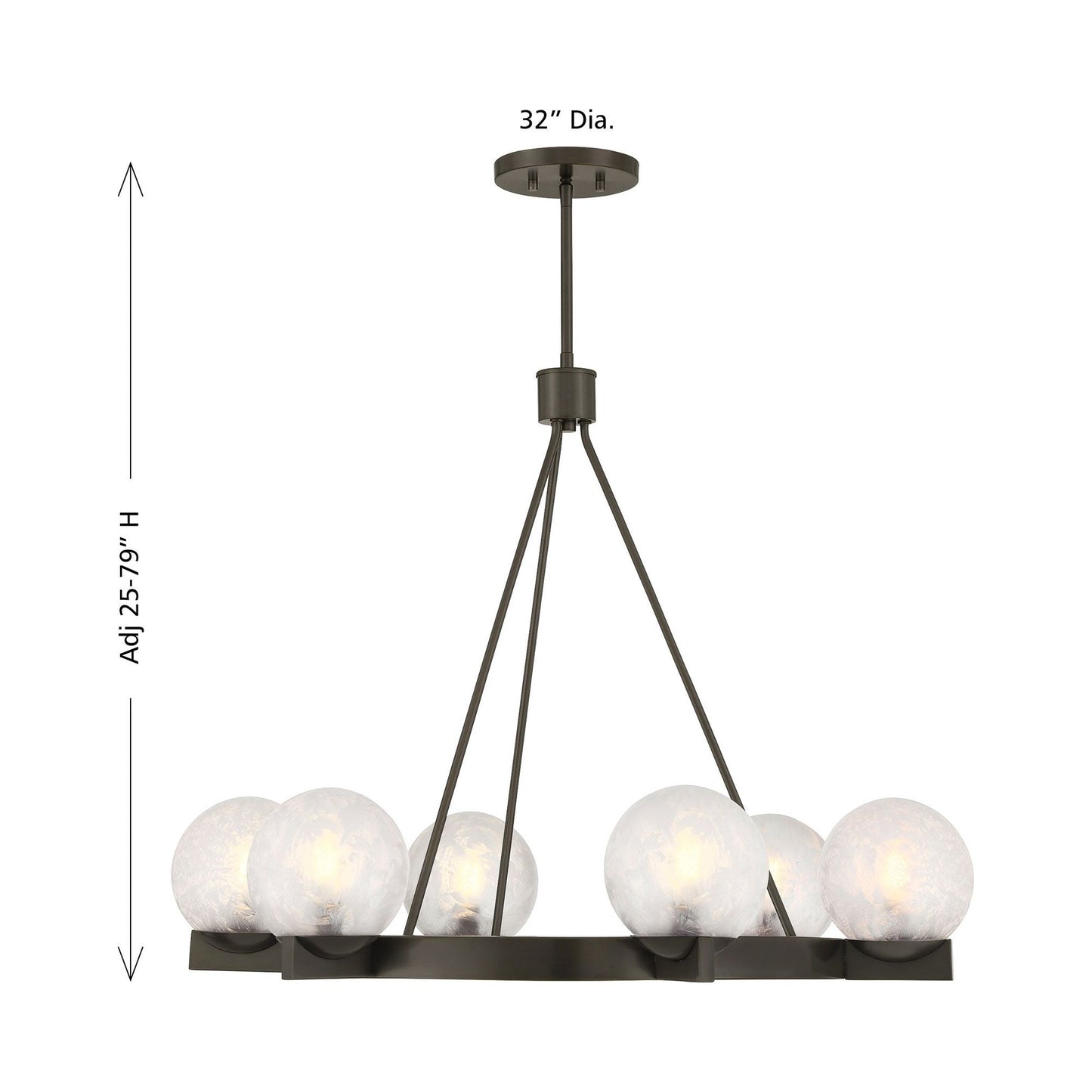 Darien Chandelier - line drawing.