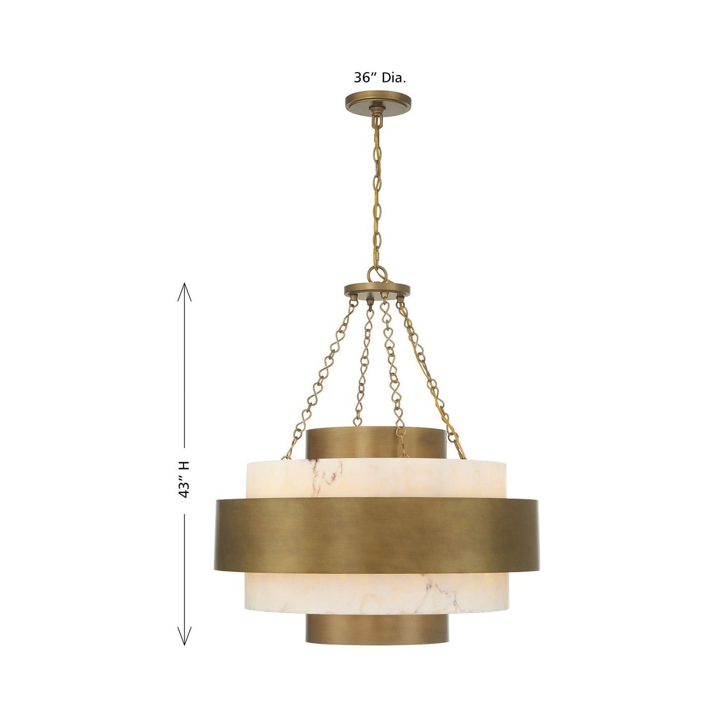 Davenport Pendant Light - line drawing.