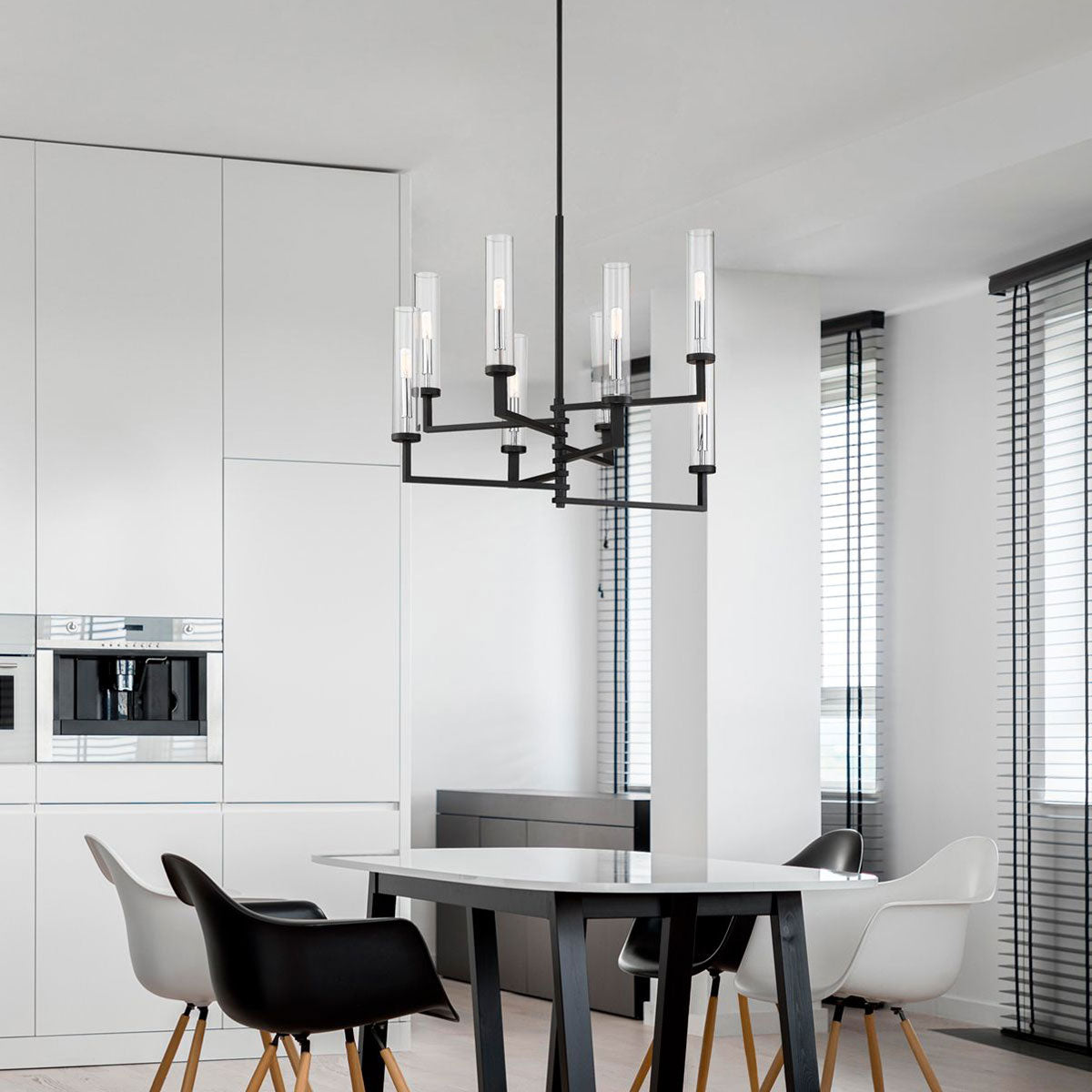 Folsom Chandelier in living room.