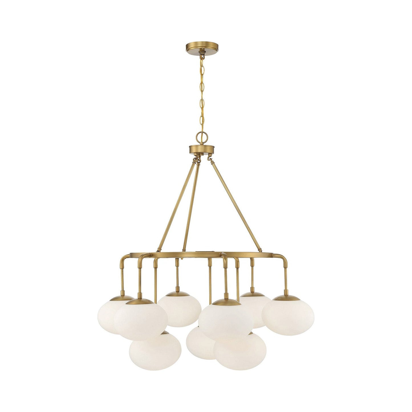 M10098 Chandelier in Natural Brass.