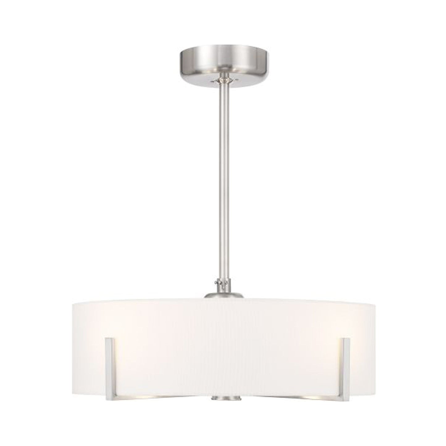 Mansell Fan D'Lier in Satin Nickel.