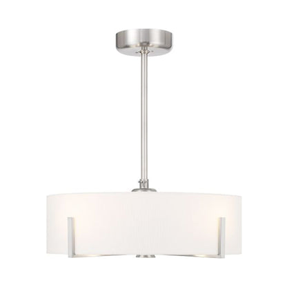 Mansell Fan D'Lier in Satin Nickel.