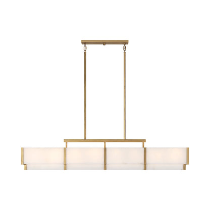 Orleans Linear Pendant Light in Distressed Gold (58.3-Inch).