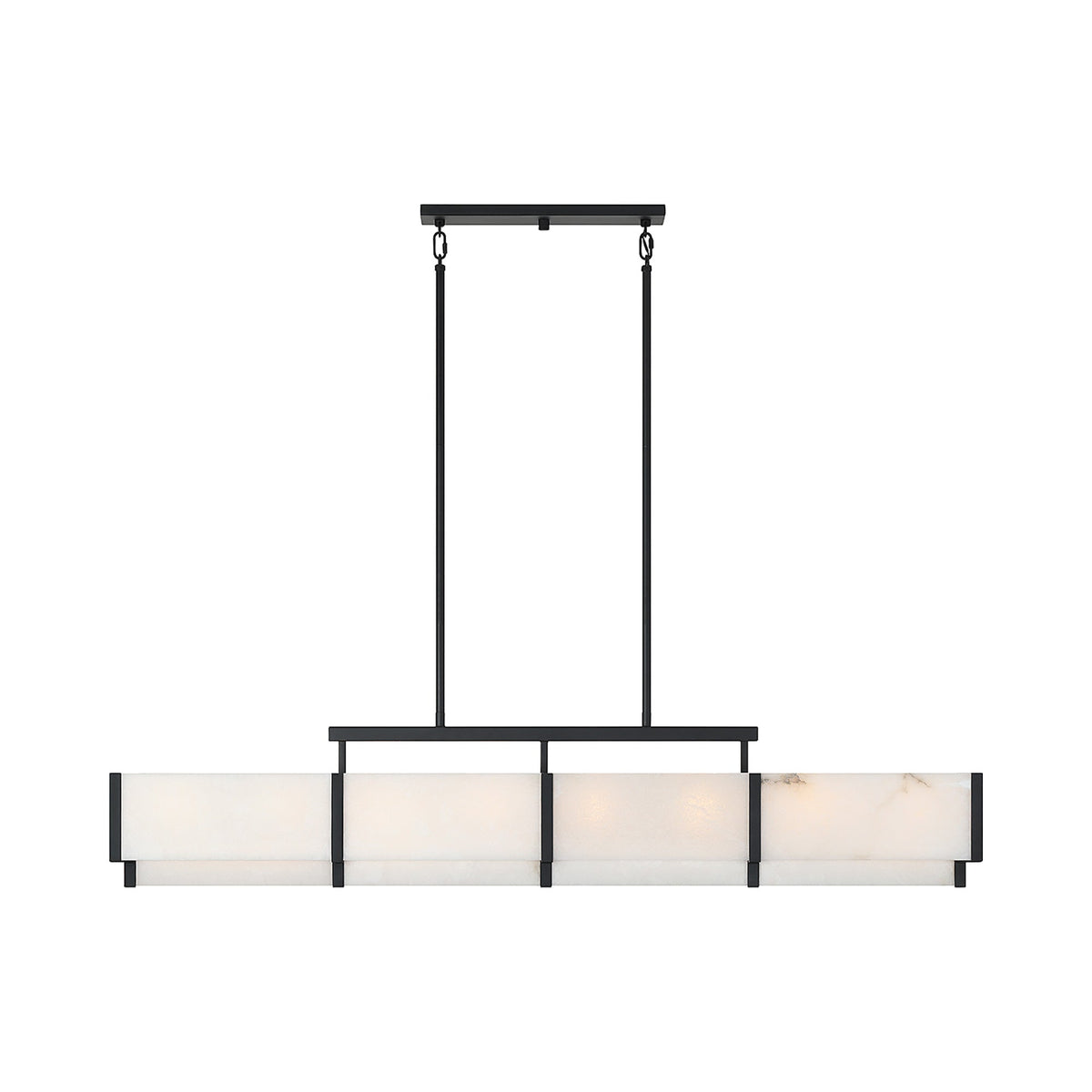 Orleans Linear Pendant Light in Black Cashmere (58.3-Inch).