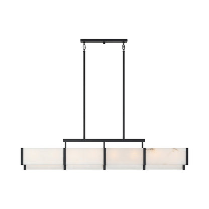 Orleans Linear Pendant Light in Black Cashmere (58.3-Inch).
