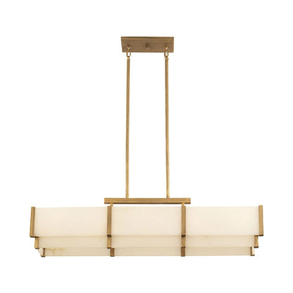 Orleans Linear Pendant Light in Distressed Gold.