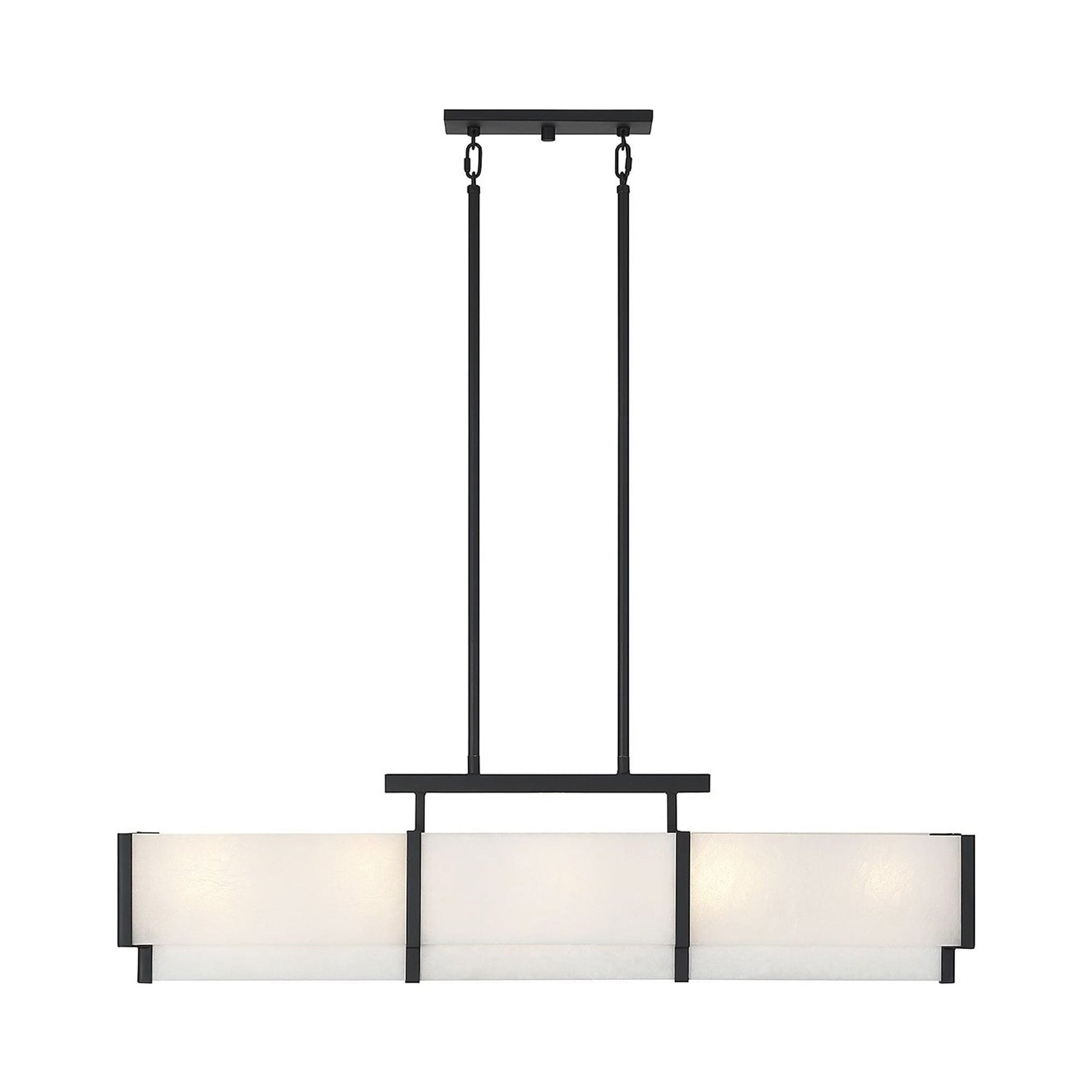 Orleans Linear Pendant Light in Black Cashmere.