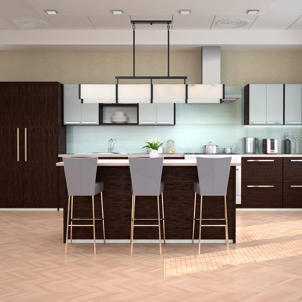 Orleans Linear Pendant Light in kitchen.
