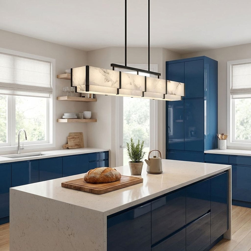 Orleans Linear Pendant Light in kitchen.