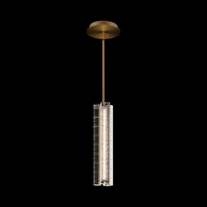 Abode Mini LED Pendant Light in Aged Brass.