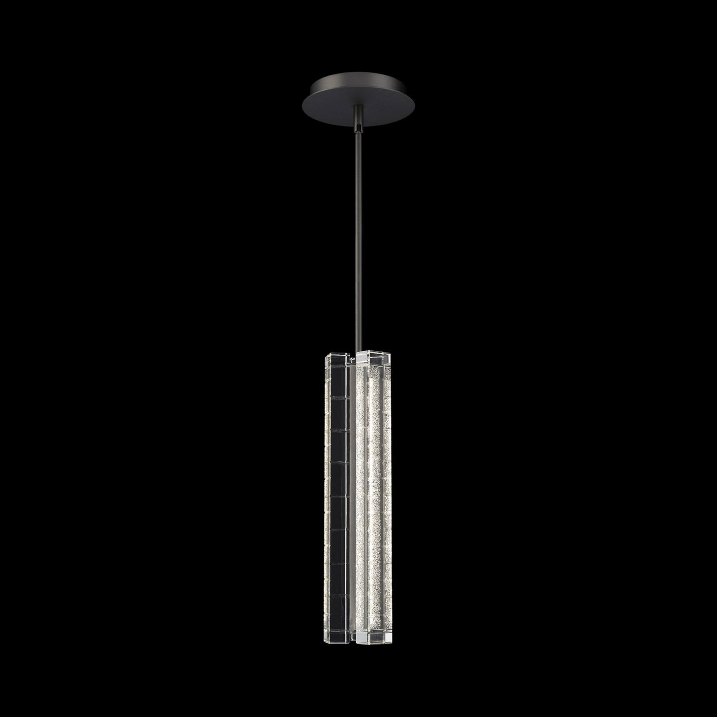 Abode Mini LED Pendant Light in Antique Nickel.