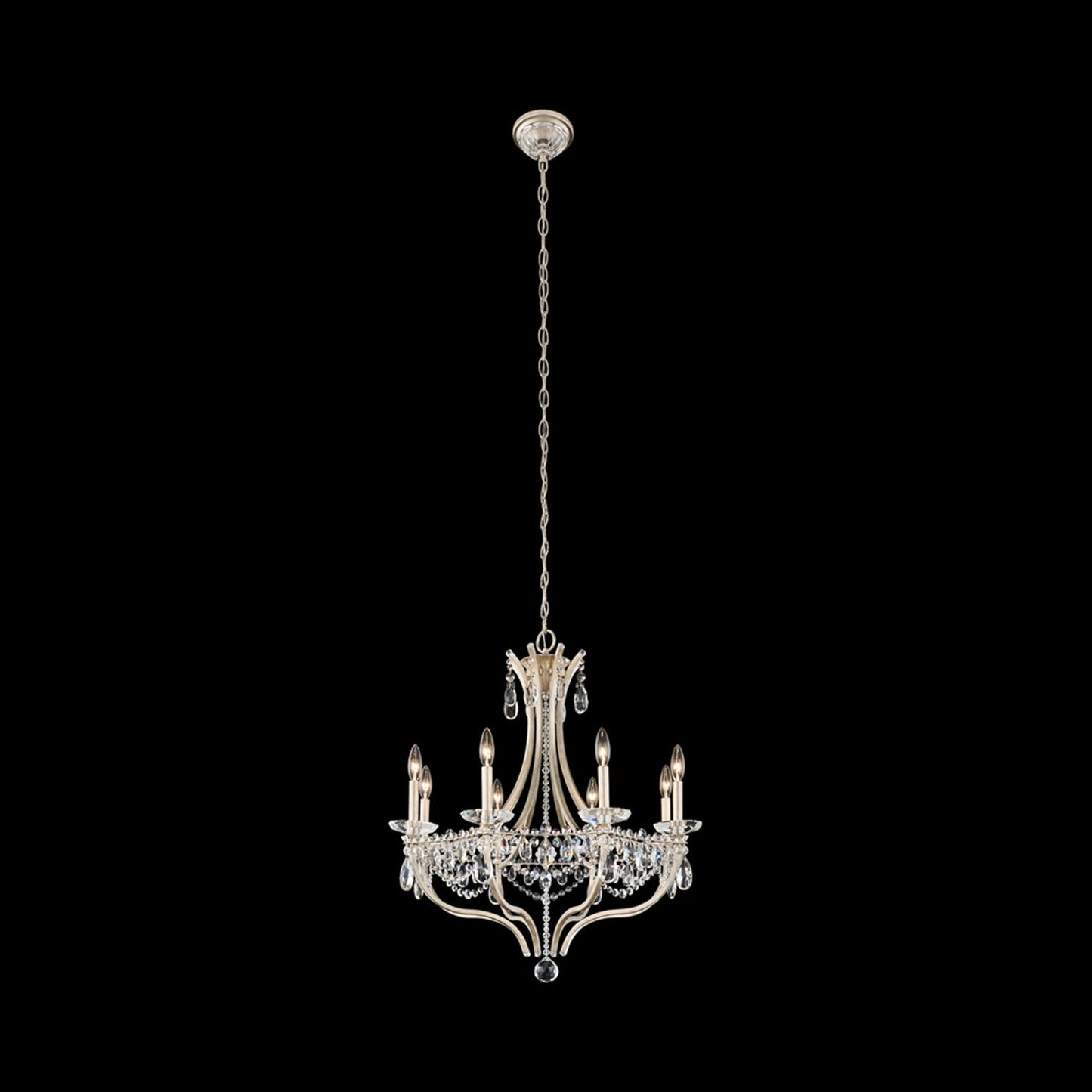 Adley Chandelier in Antique Silver (Heritage Handcut Crystal).