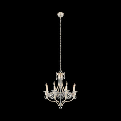 Adley Chandelier in Antique Silver (Radiance Crystal).