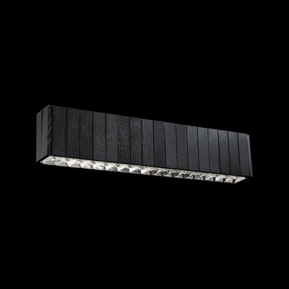 Andean LED Bath Vanity Light in Charcoal Oak (25.13-Inch).
