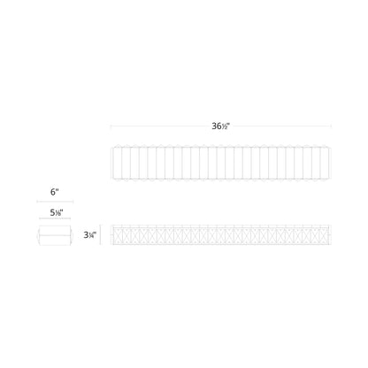 Andean LED Bath Vanity Light - line drawing.