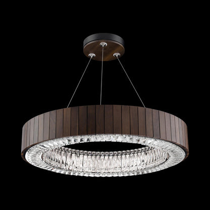 Andean LED Pendant Light in Smokey Walnut.