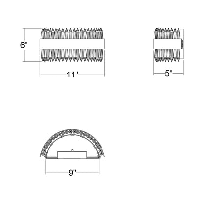 Annaberg LED Wall Light - line drawing.
