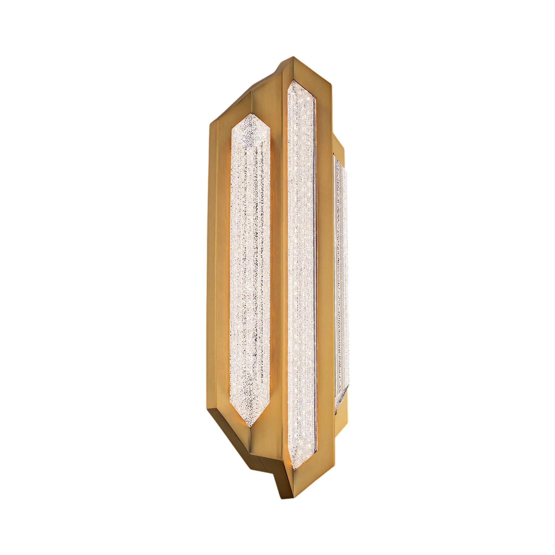 Ariana LED Wall Light in Aged Brass.