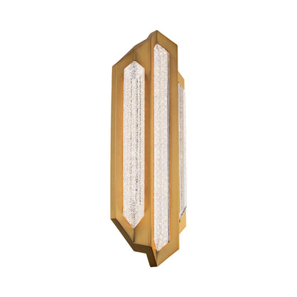 Ariana LED Wall Light in Aged Brass.