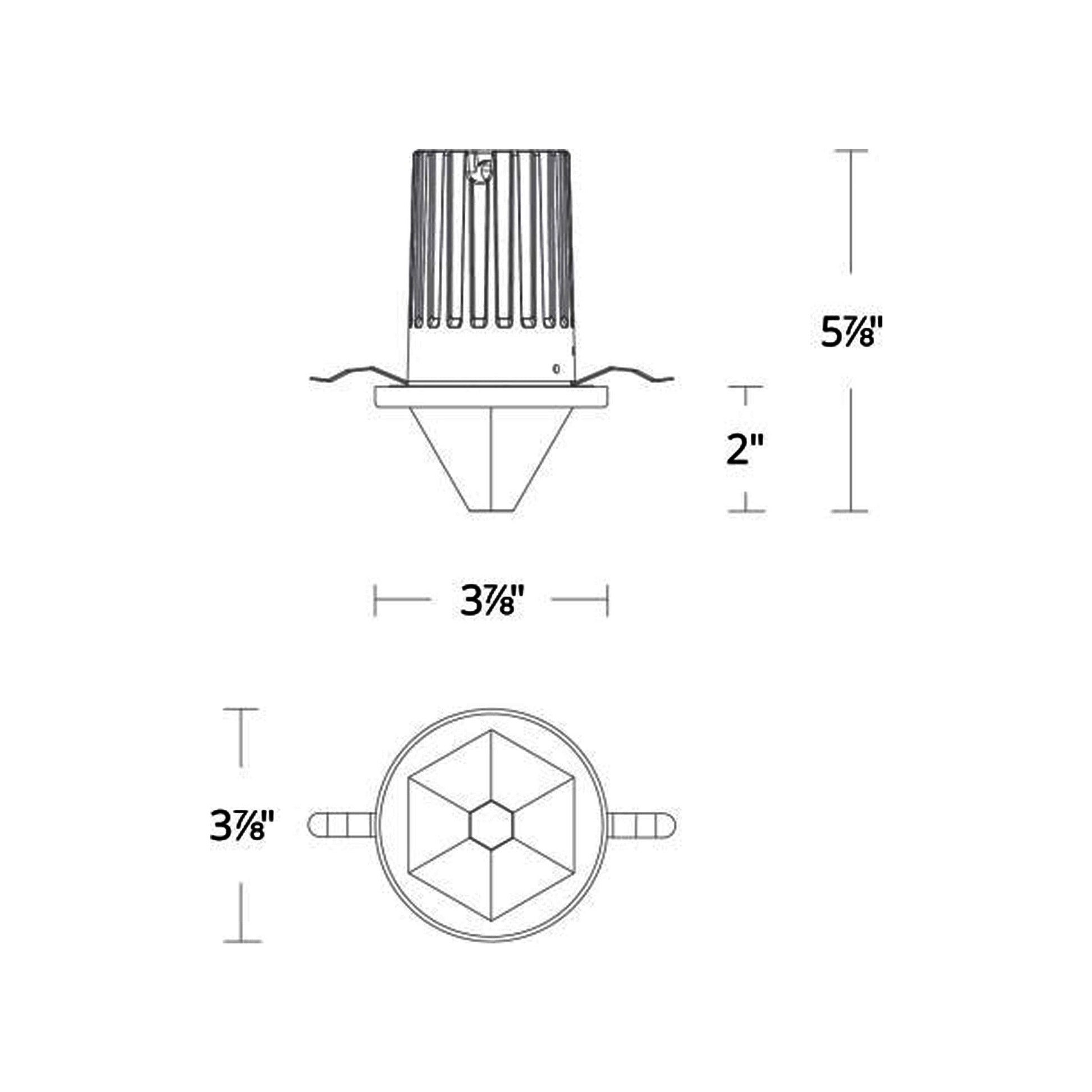 Arles LED Recessed Light - line drawing.