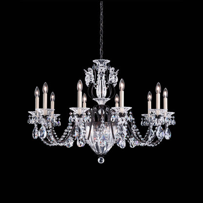 Bagatelle Chandelier in Heirloom Bronze/Heritage Handcut Crystal (X-Large).