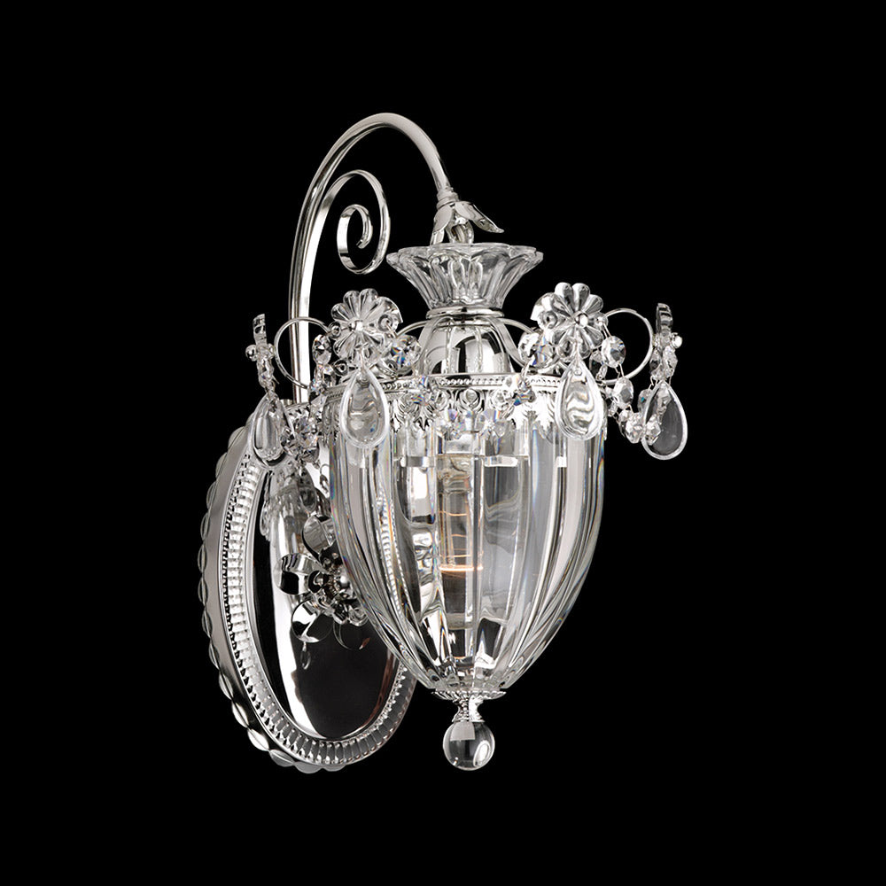 Bagatelle Wall Light in Polished Silver (Heritage Handcut Crystal).