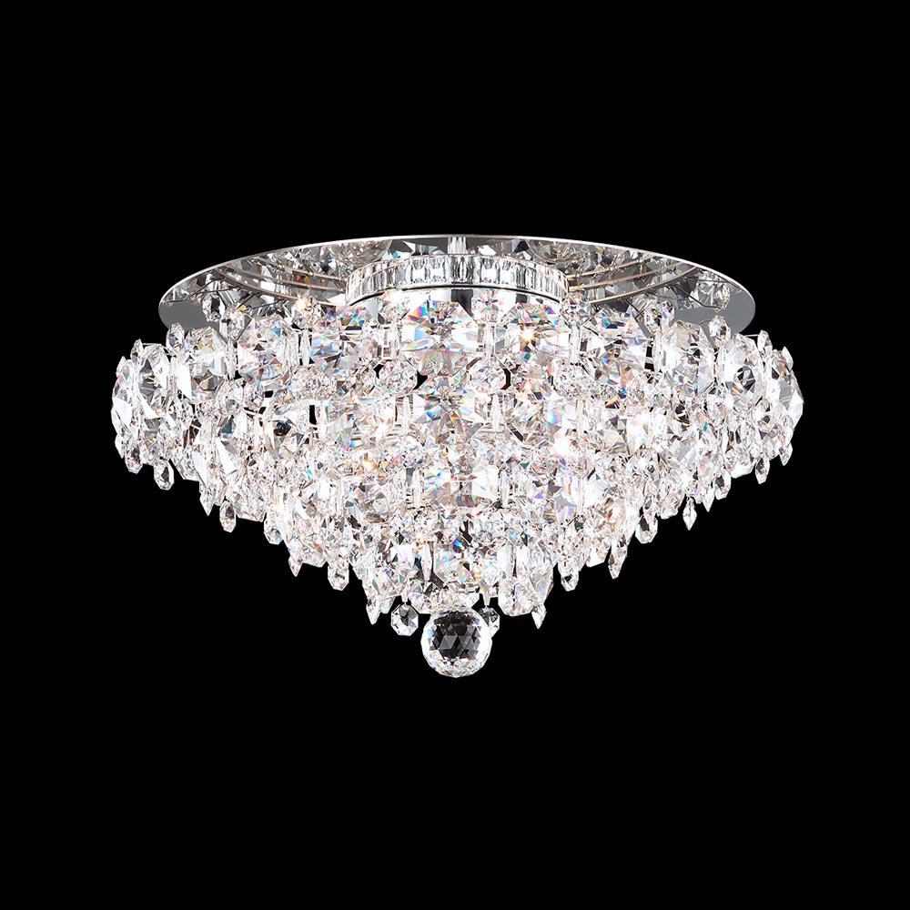 Baronet Flush Mount Ceiling Light (Clear Radiance Crystal/4-Light).