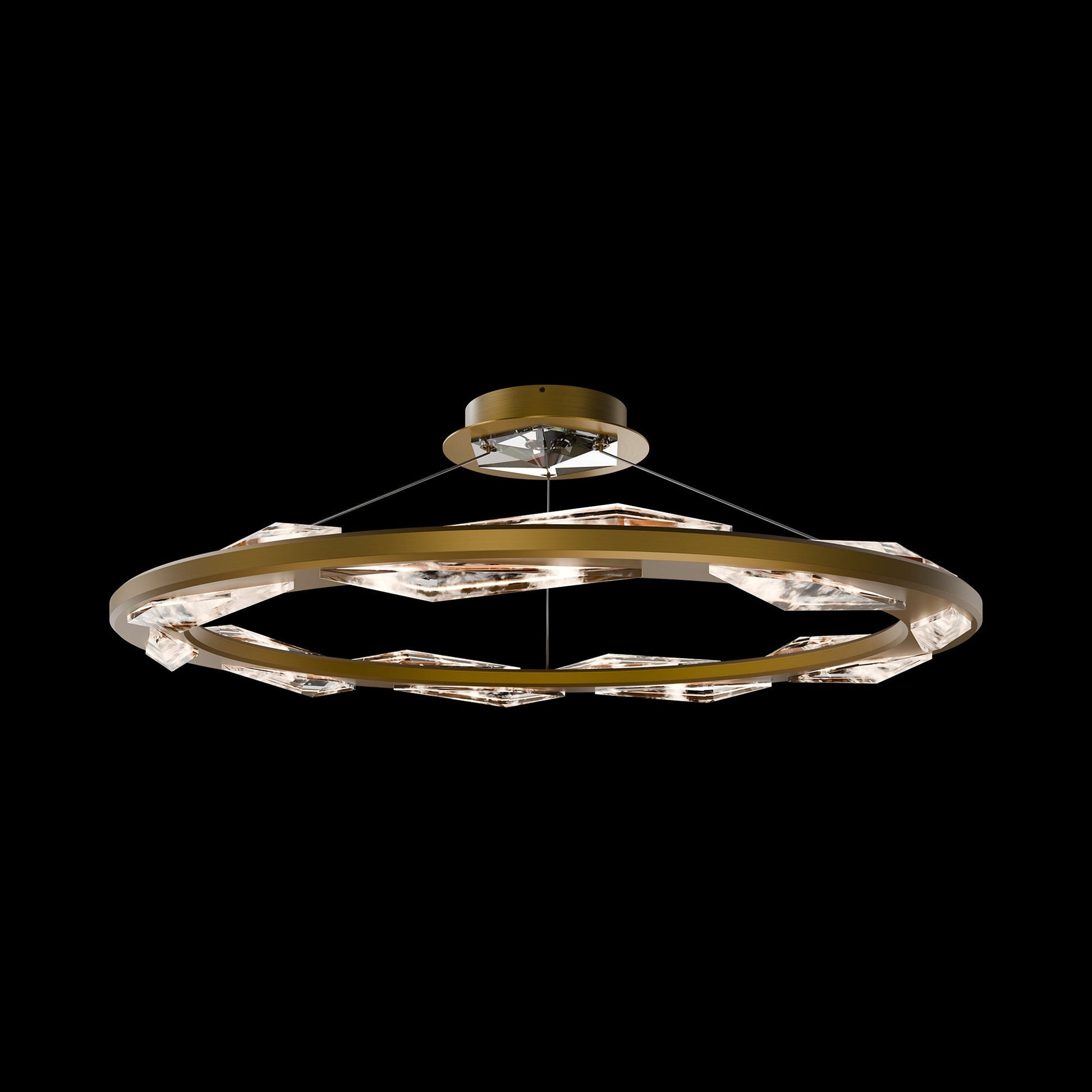 Bauble LED Pendant Light in Aged Brass.