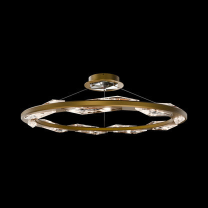Bauble LED Pendant Light in Aged Brass.