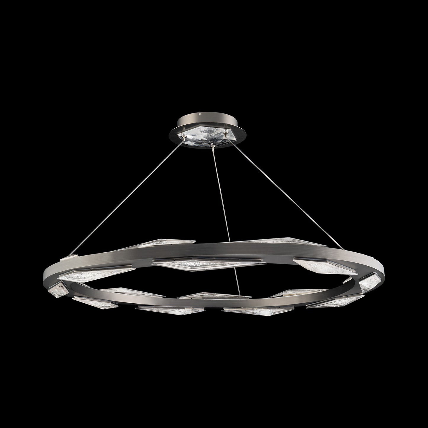 Bauble LED Pendant Light in Antique Nickel.